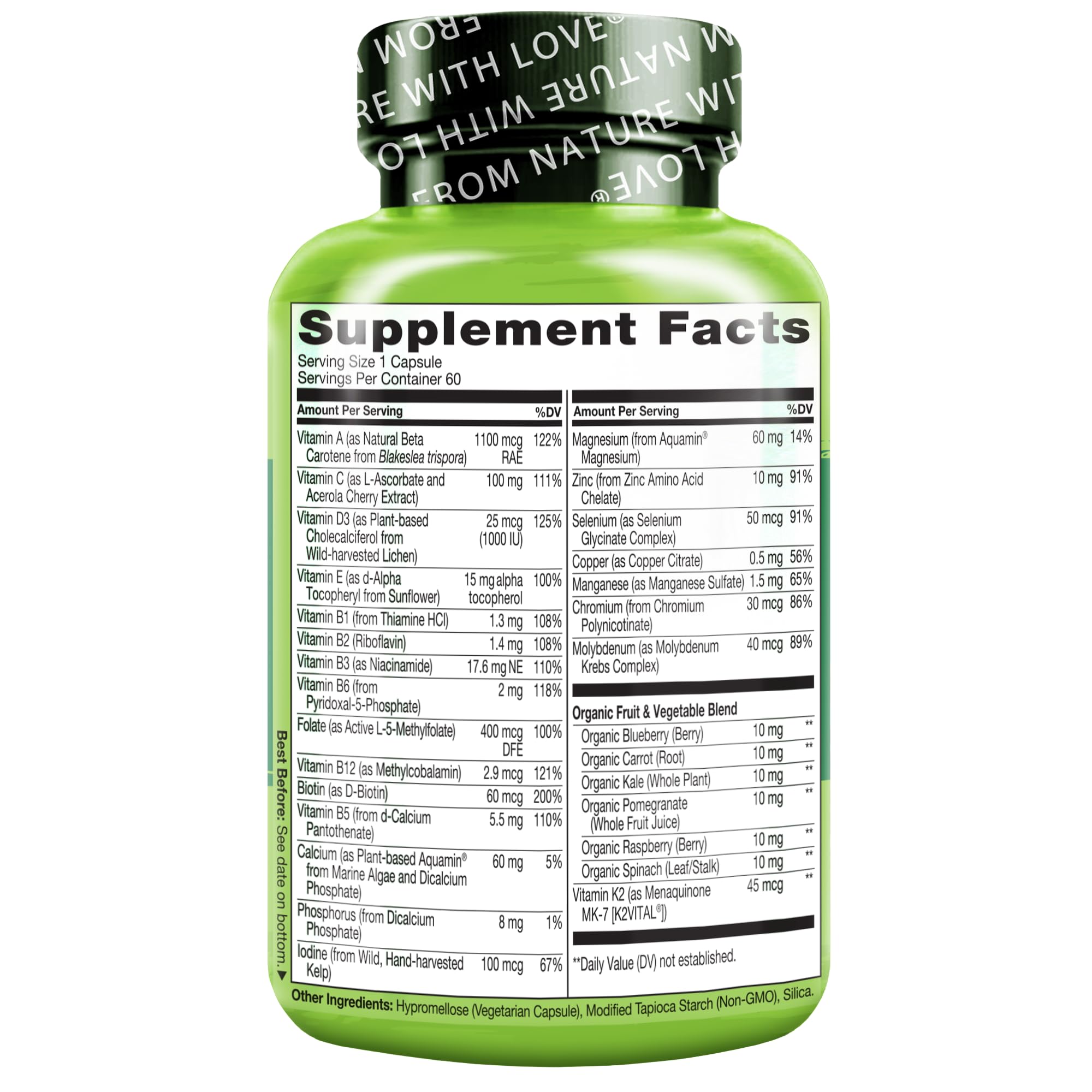NATURELO detalle de la etiqueta con información nutricional clara