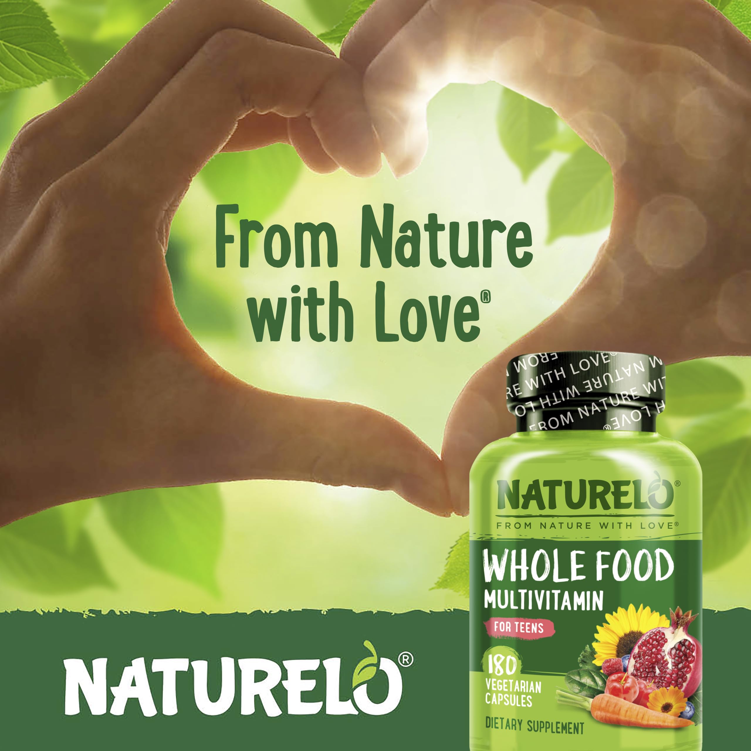 NATURELO etiqueta con lista de ingredientes y detalles de pureza