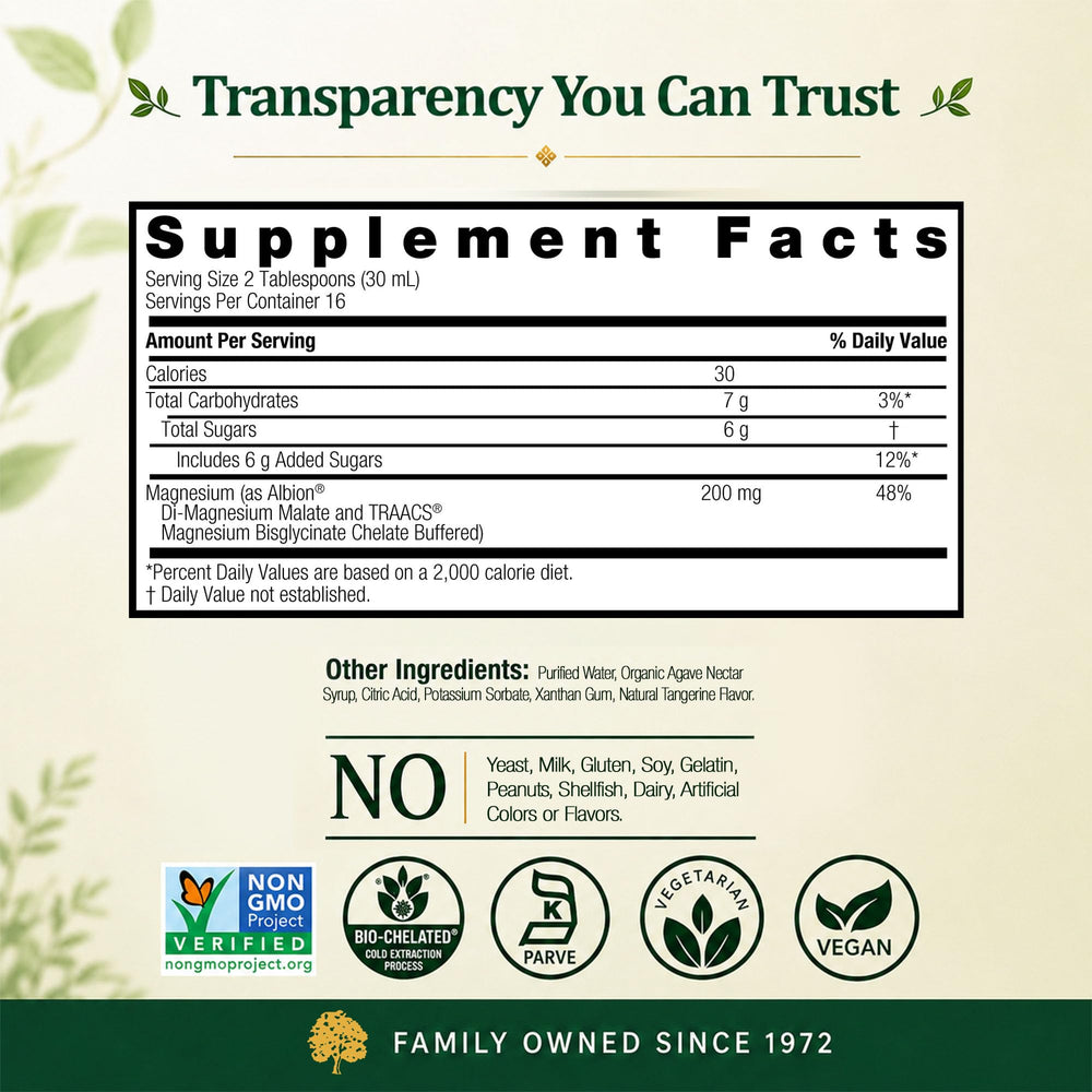 Nature's Answer botella en mano para comparar tamaño y generoso volumen