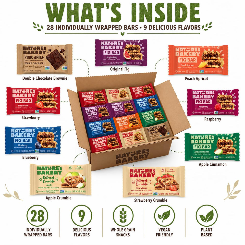 Nature's Bakery ingredientes: frutas y granos integrales naturales