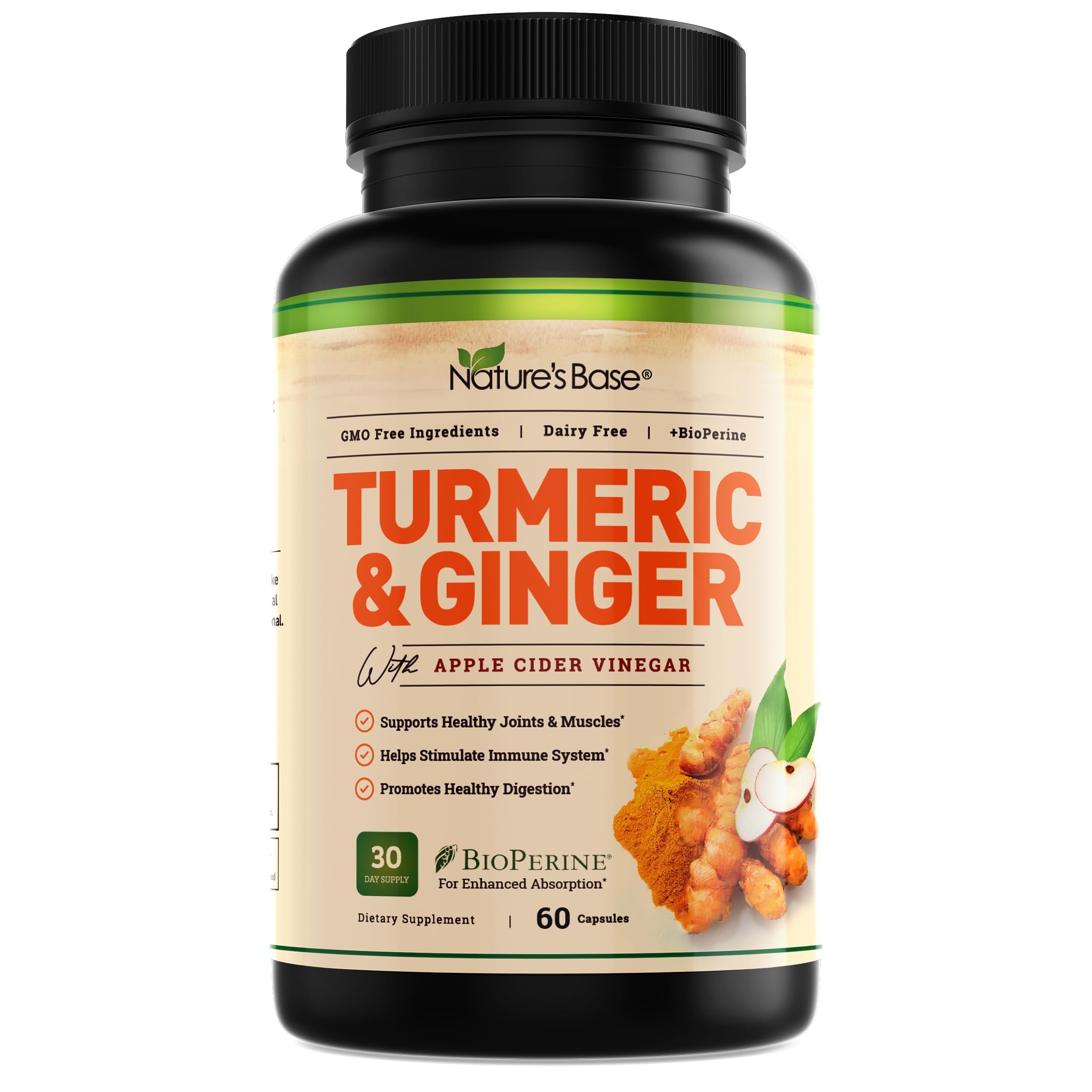 Nature's Base envase frontal del suplemento mostrando ingredientes clave y uso sencillo