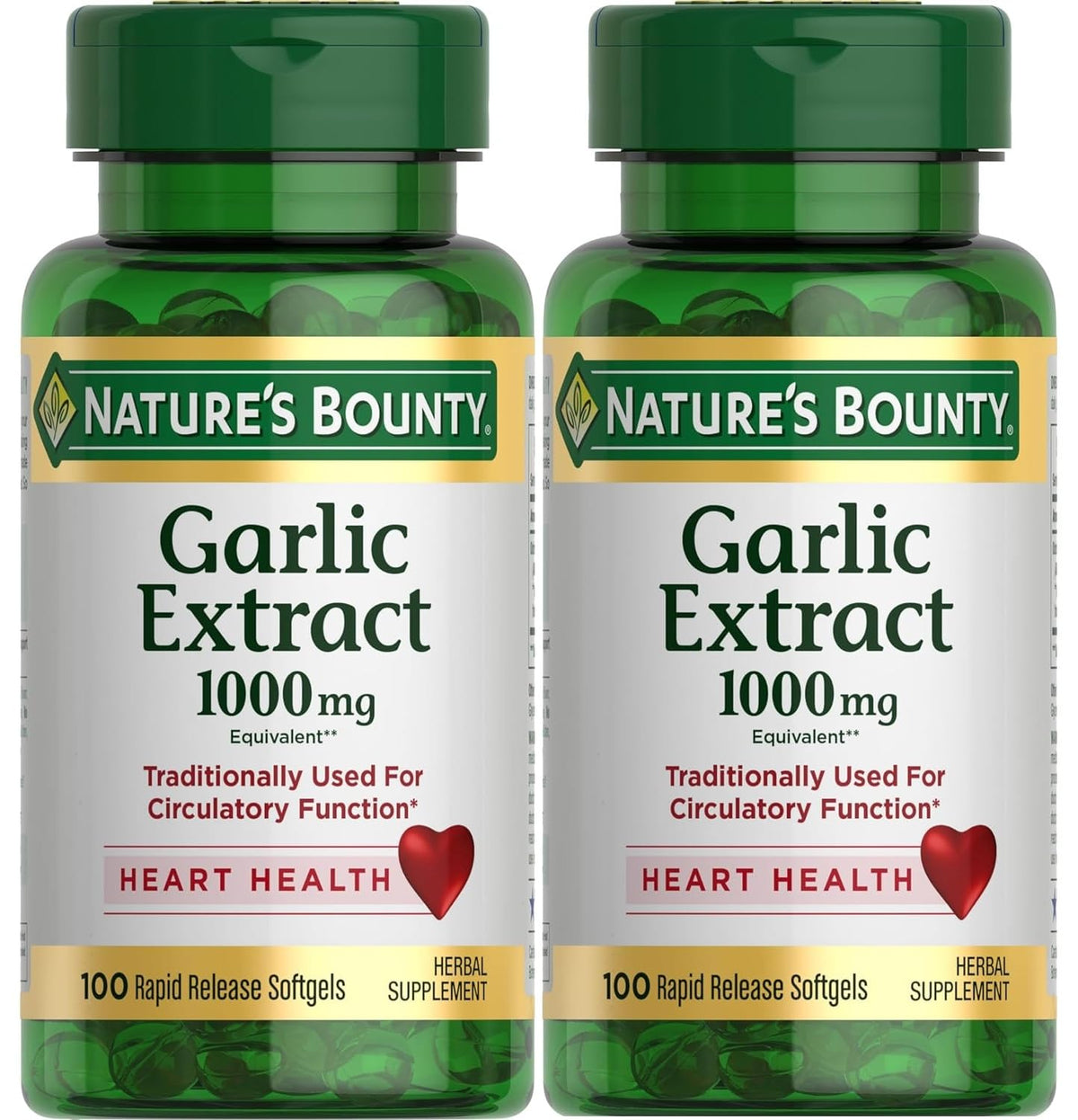 Nature's Bounty frasco frontal del pack de ajo, conveniente para rutina