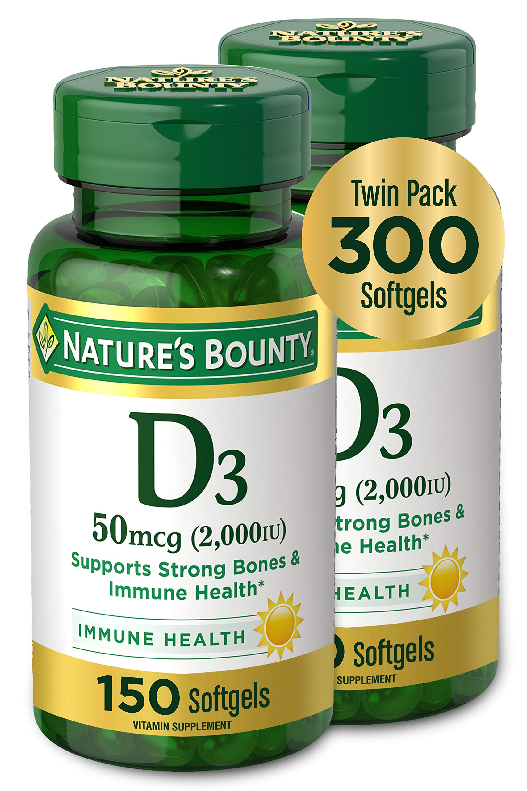 Nature's Bounty frente del empaque mostrando la marca y cantidad