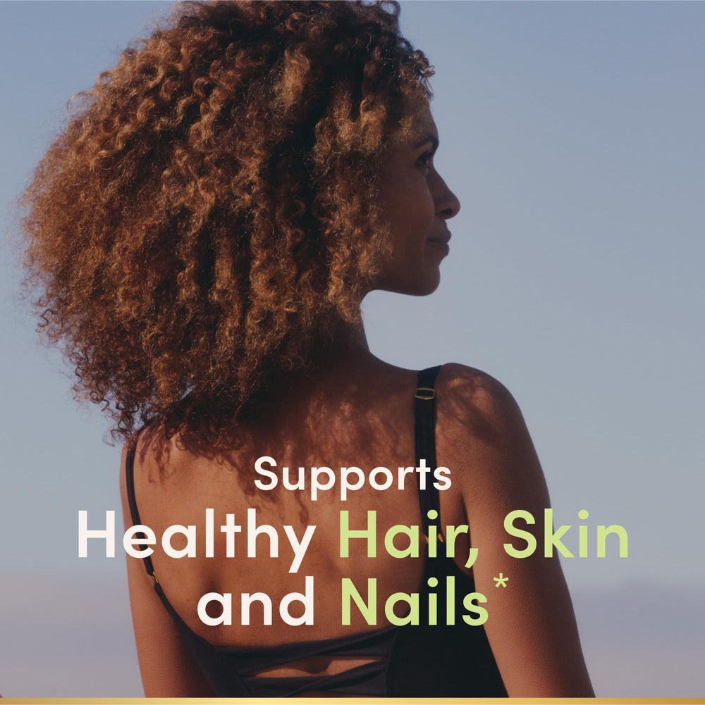 Nature's Bounty primer plano de softgel destacando forma suave y fácil ingestión