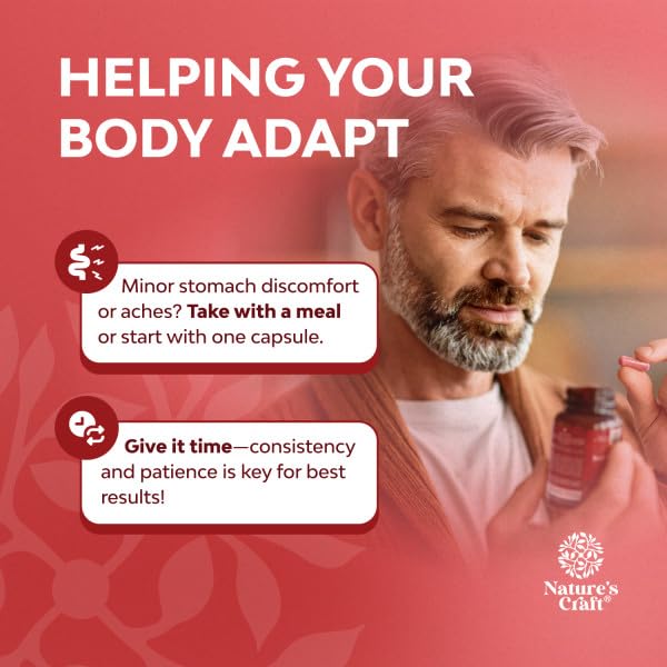 Natures Craft capsules in hand demonstrating convenient daily serving