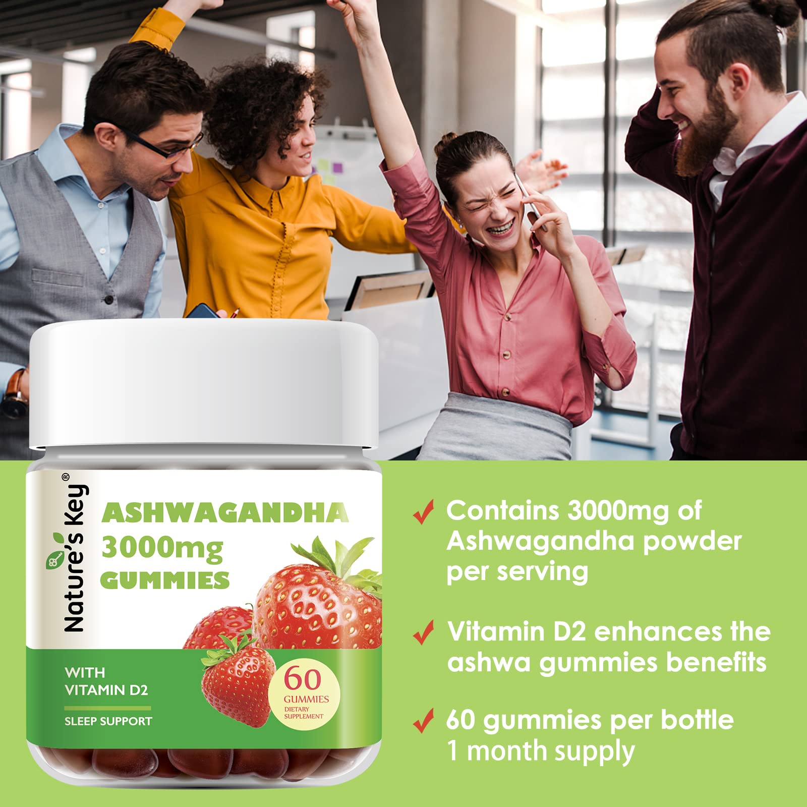 Nature's Key etiqueta con lista de ingredientes natural y sin aditivos