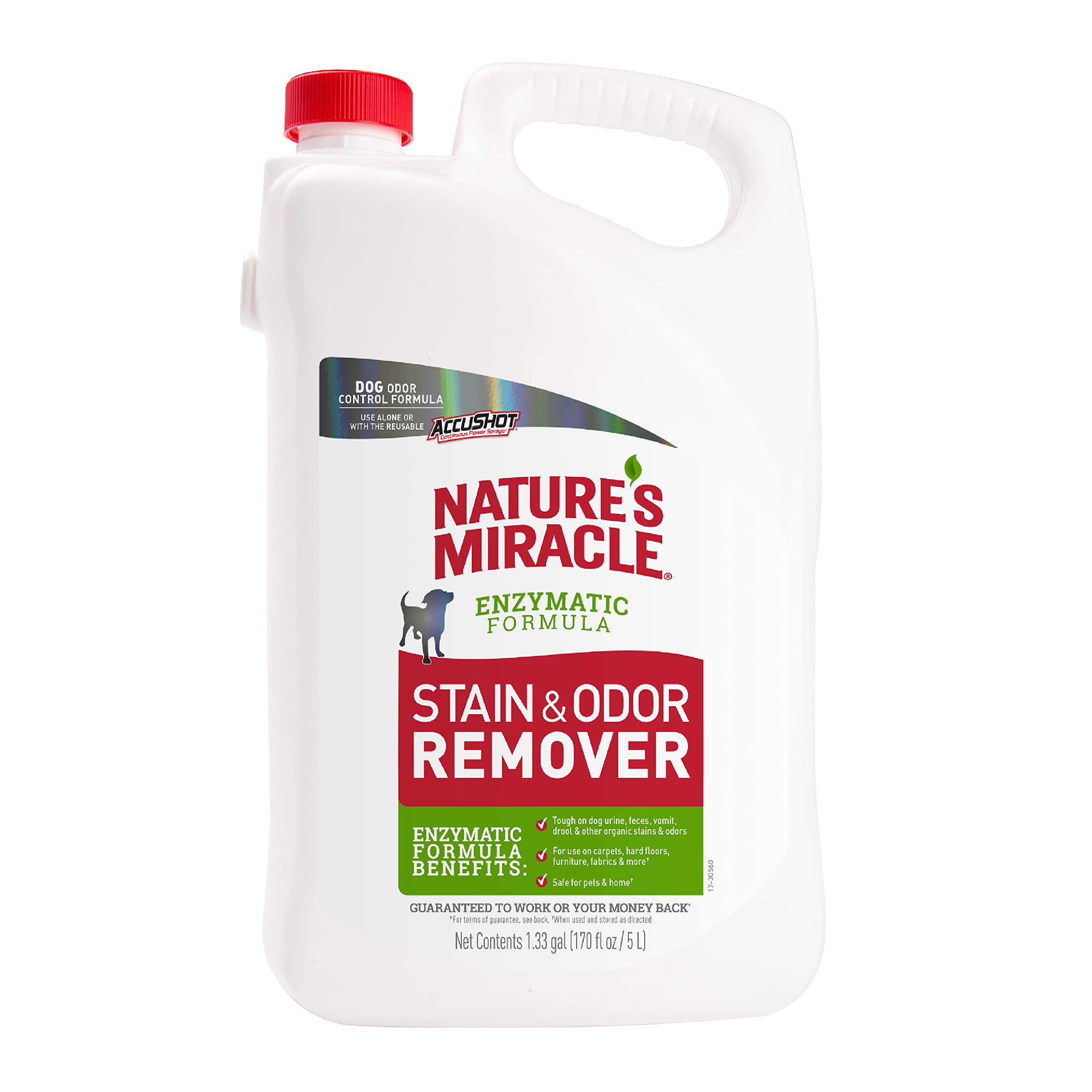 Nature's Miracle front view of 170 oz refill showing product branding and size benefit