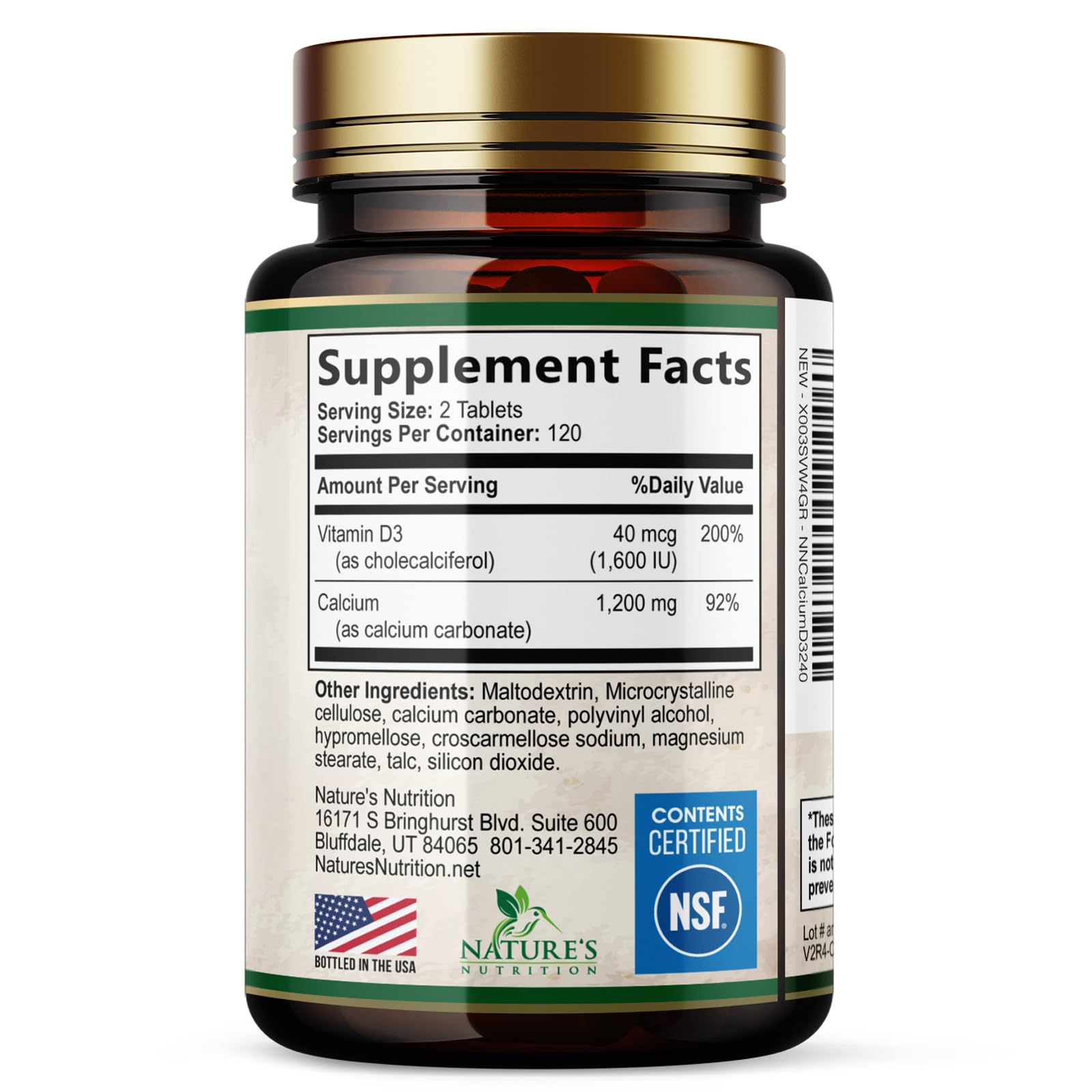 Nature's Nutrition sellos GMP y calidad para confianza y garantía