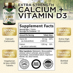 Nature's Nutrition tabletas en primer plano que ilustran dosis concentrada