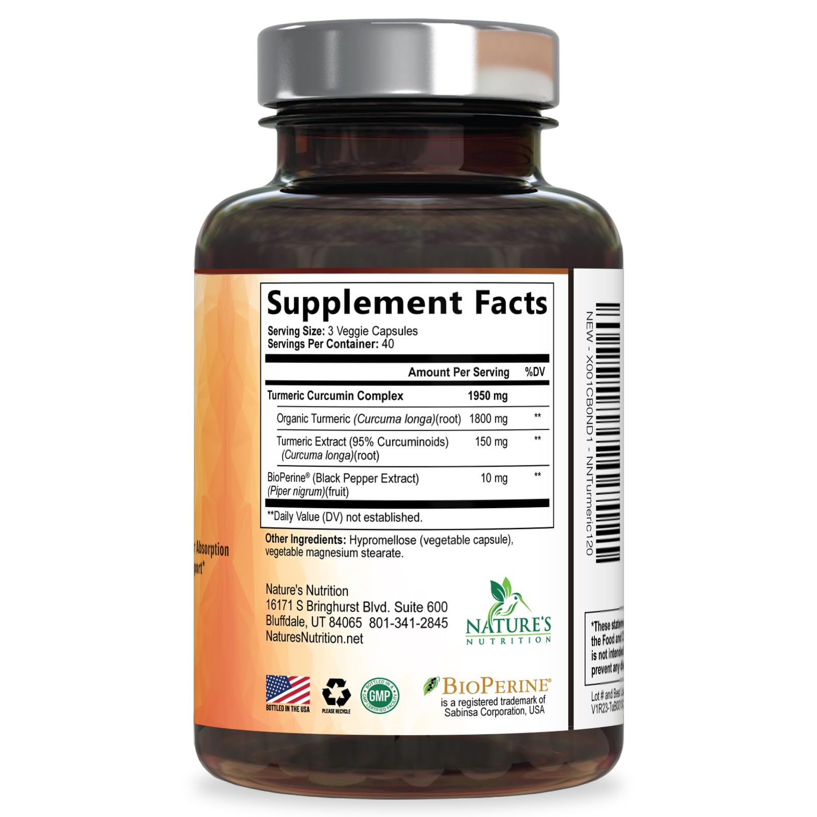 Nature's Nutrition persona activa sosteniendo el bote para estilo de vida
