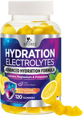 Nature's Nutrition frasco frontal mostrando 120 gominolas, práctico y portátil