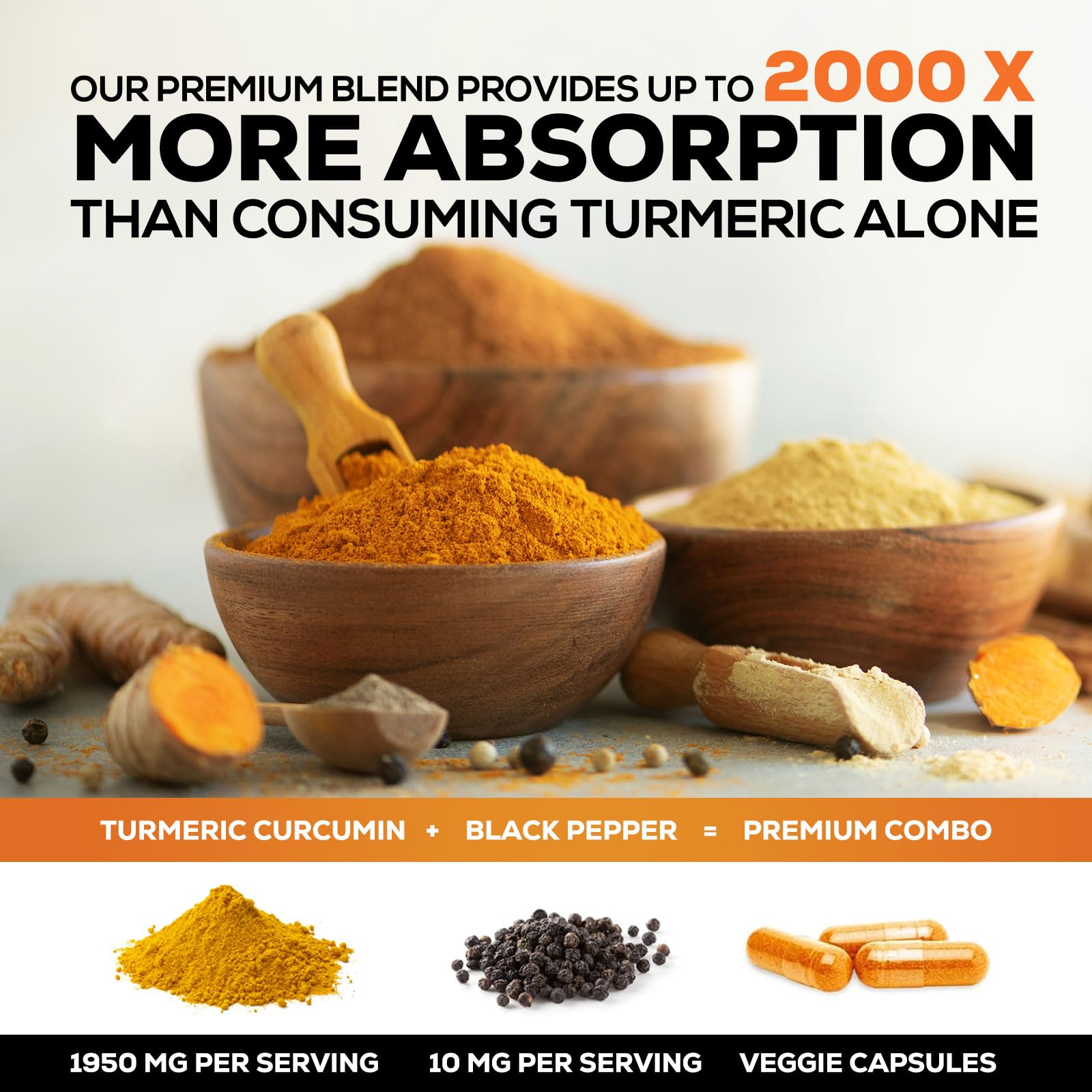 Nature's Nutrition turmeric powder texture to show raw organic root source