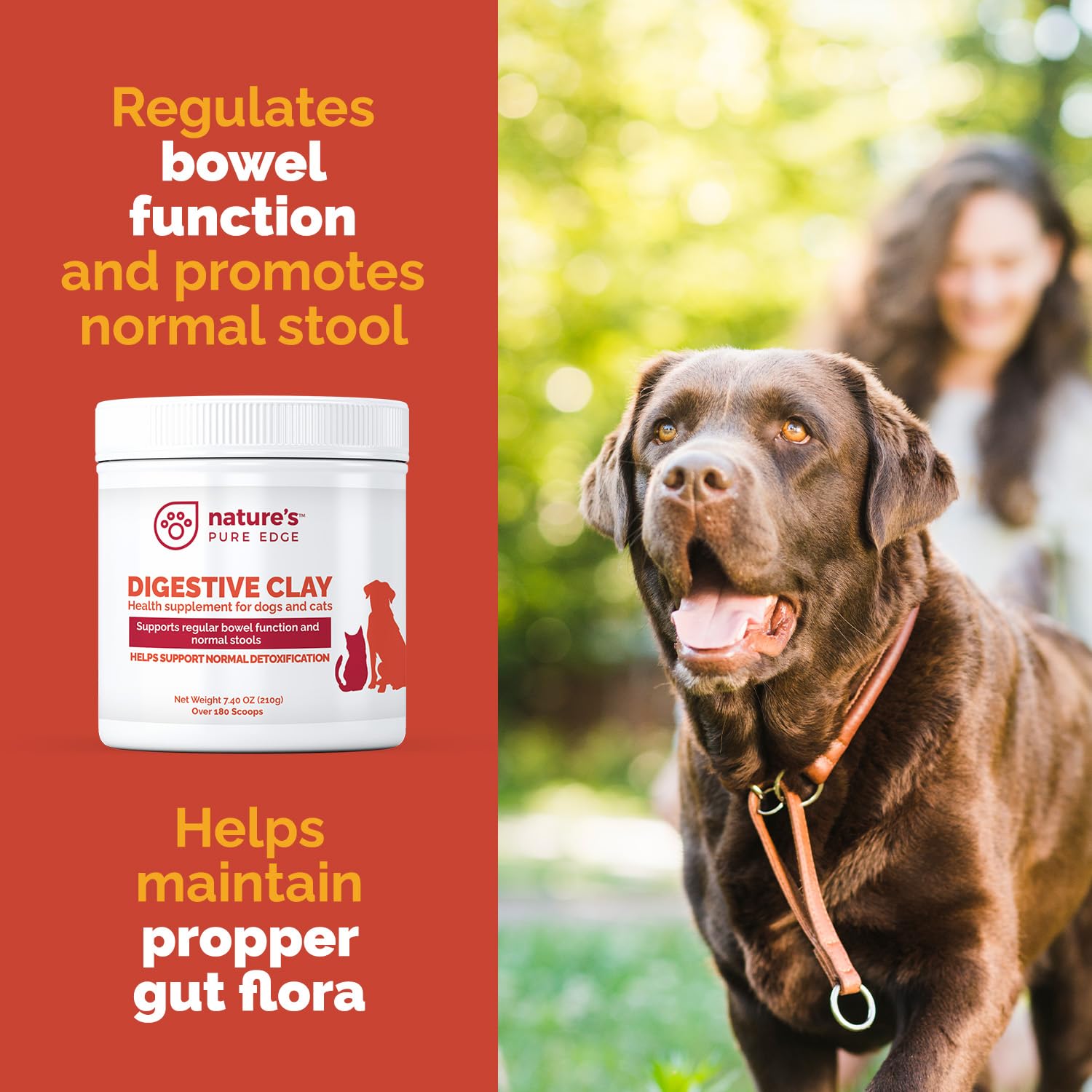 Nature's Pure Edge etiqueta con ingredientes y beneficios clave legibles