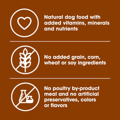 Nature's Recipe taza servida en plato para perro, fácil de ofrecer como comida completa