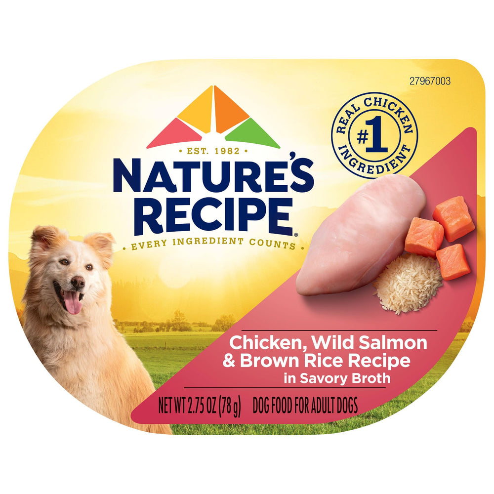 Nature's Recipe vista frontal de la taza, porción lista para servir