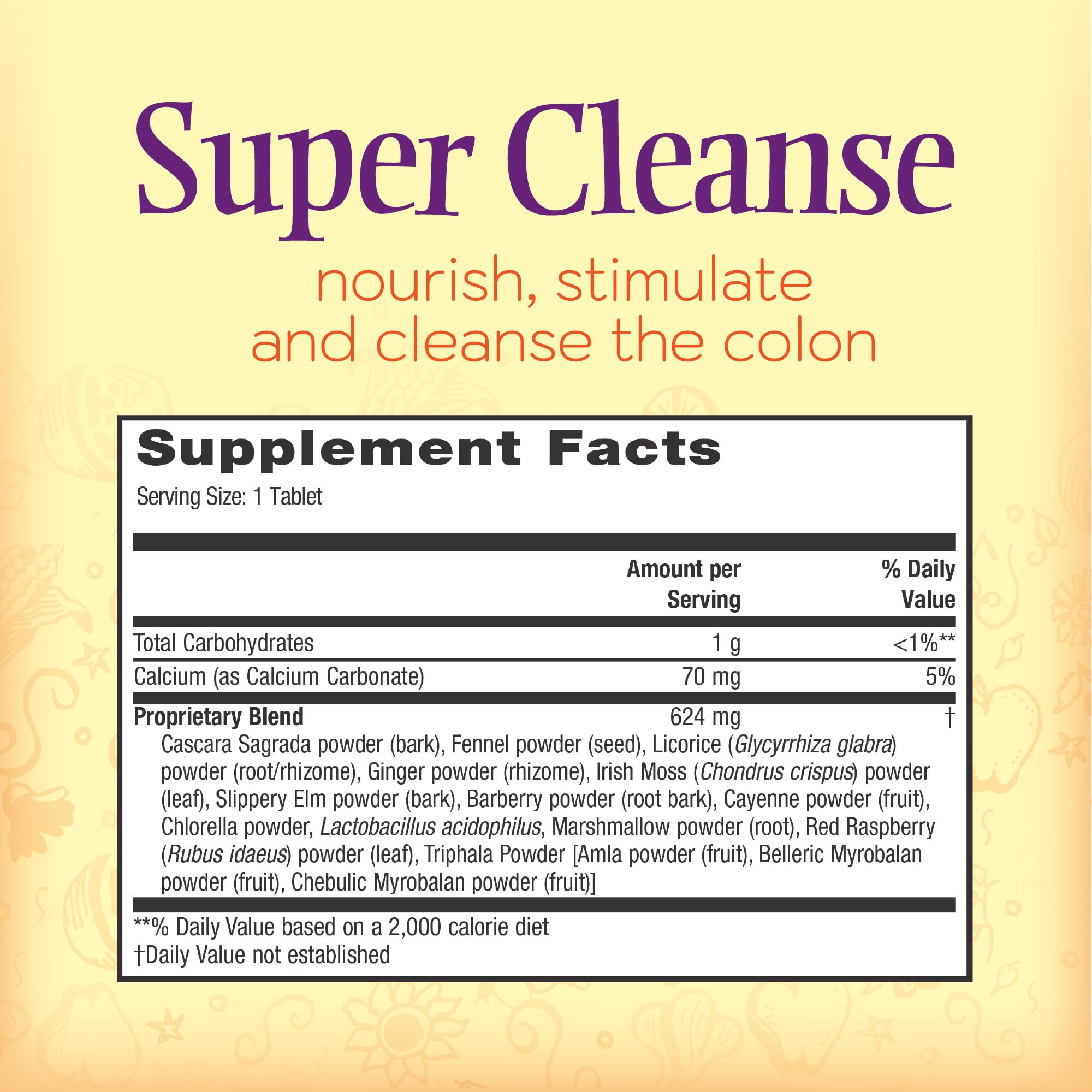 Nature's Secret cápsulas Super Cleanse en mano mostrando tamaño y fácil consumo