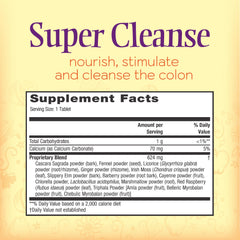 Nature's Secret cápsulas Super Cleanse en mano mostrando tamaño y fácil consumo