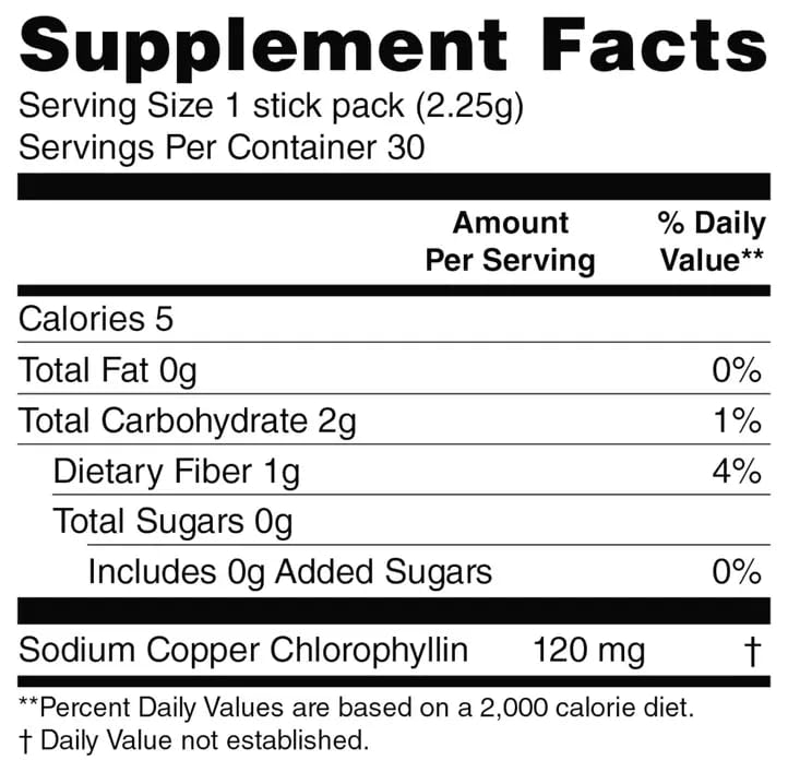 Nature's Sunshine etiqueta con información nutricional y beneficios claros