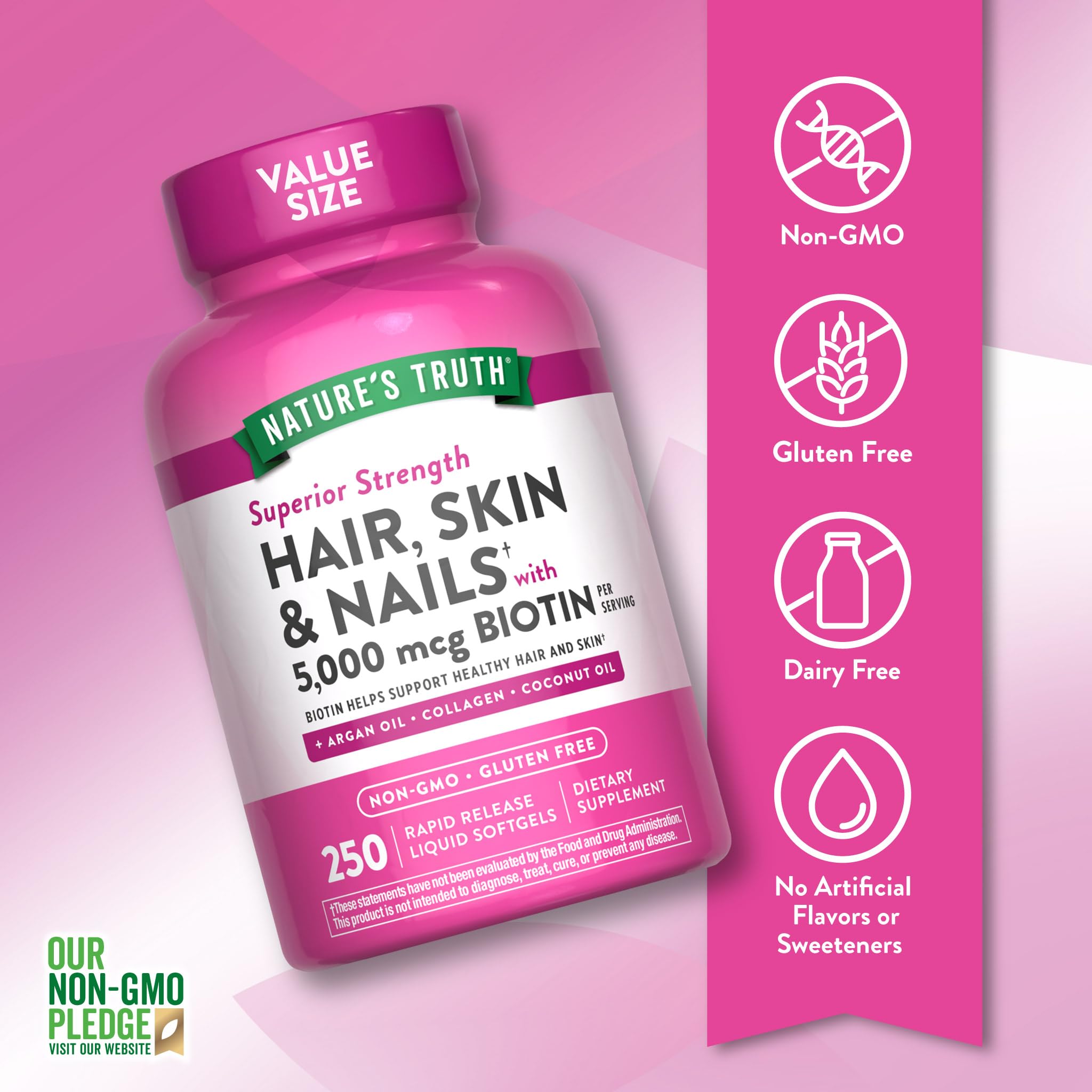Nature's Truth botella abierta con softgels lista para consumo diario