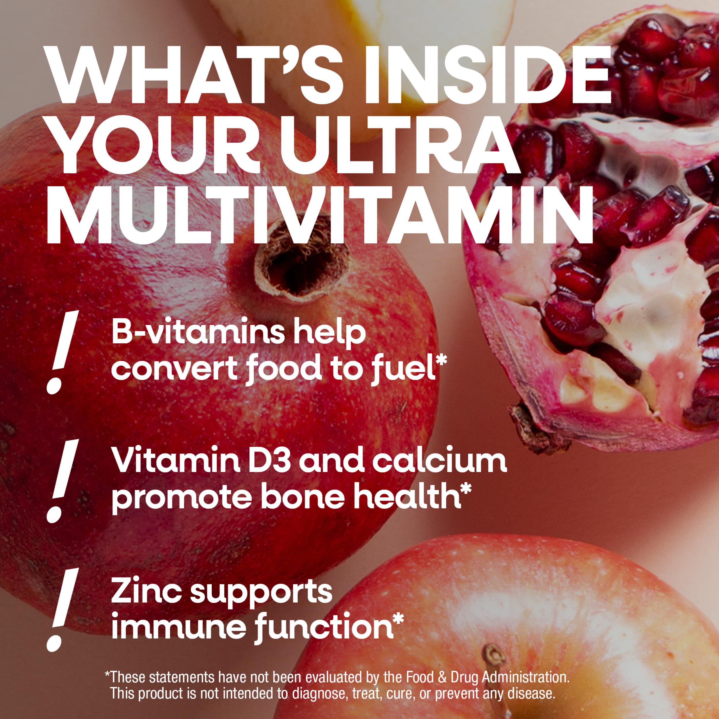 Nature's Way etiqueta nutricional legible indicando vitaminas y minerales