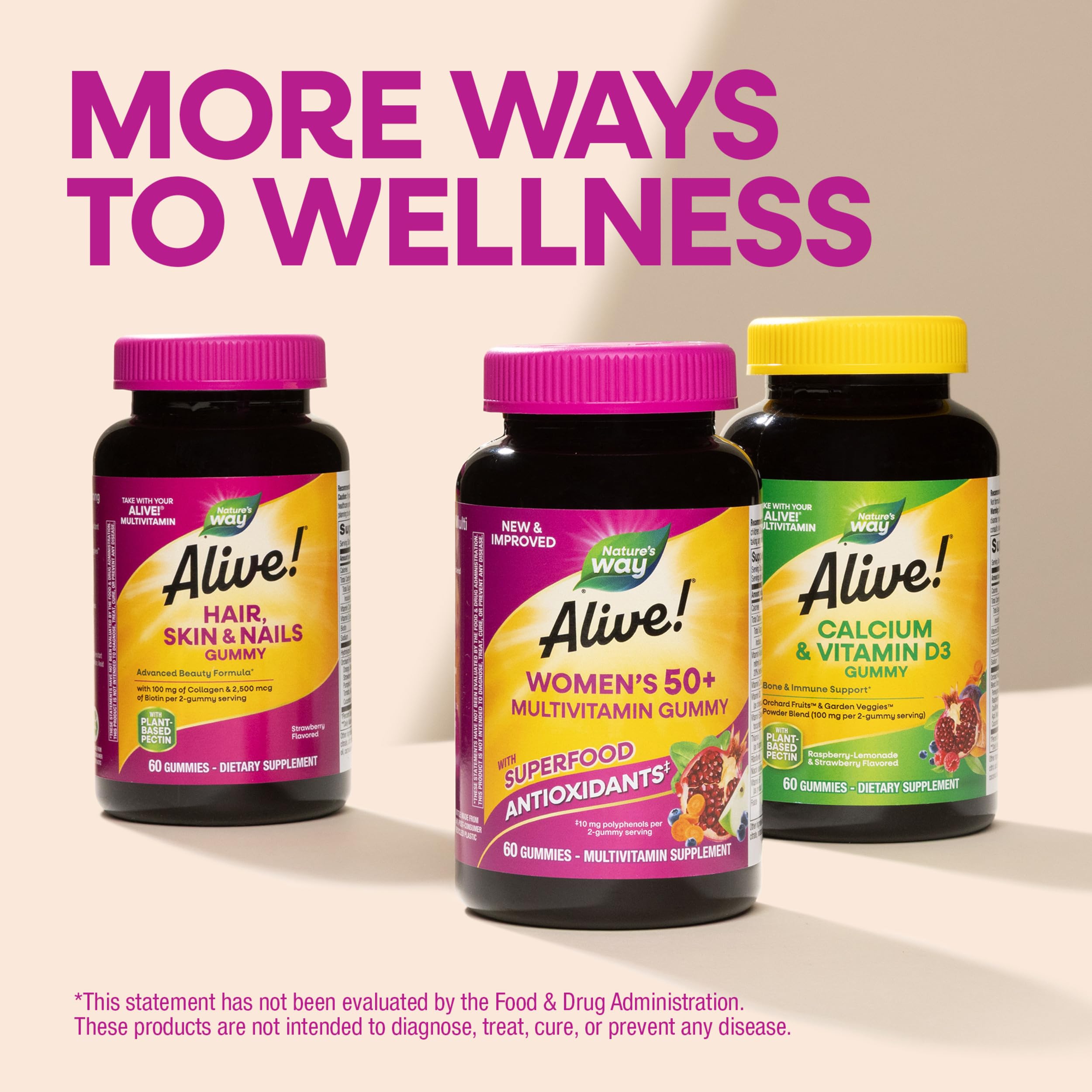 Nature's Way etiqueta nutricional enfocada para verificar ingredientes y dosis