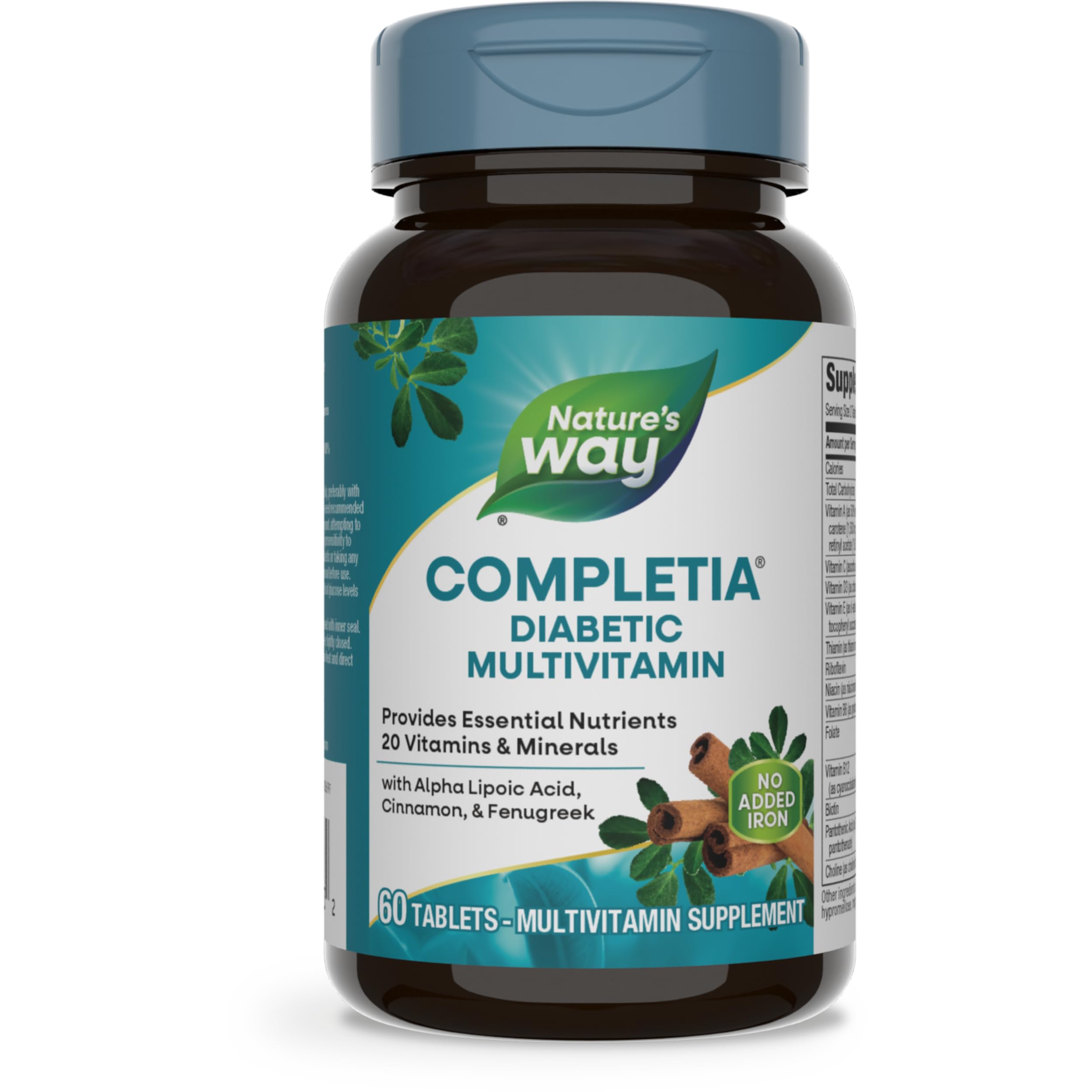 Nature's Way frente del empaque mostrando 60 tabletas y beneficios claros