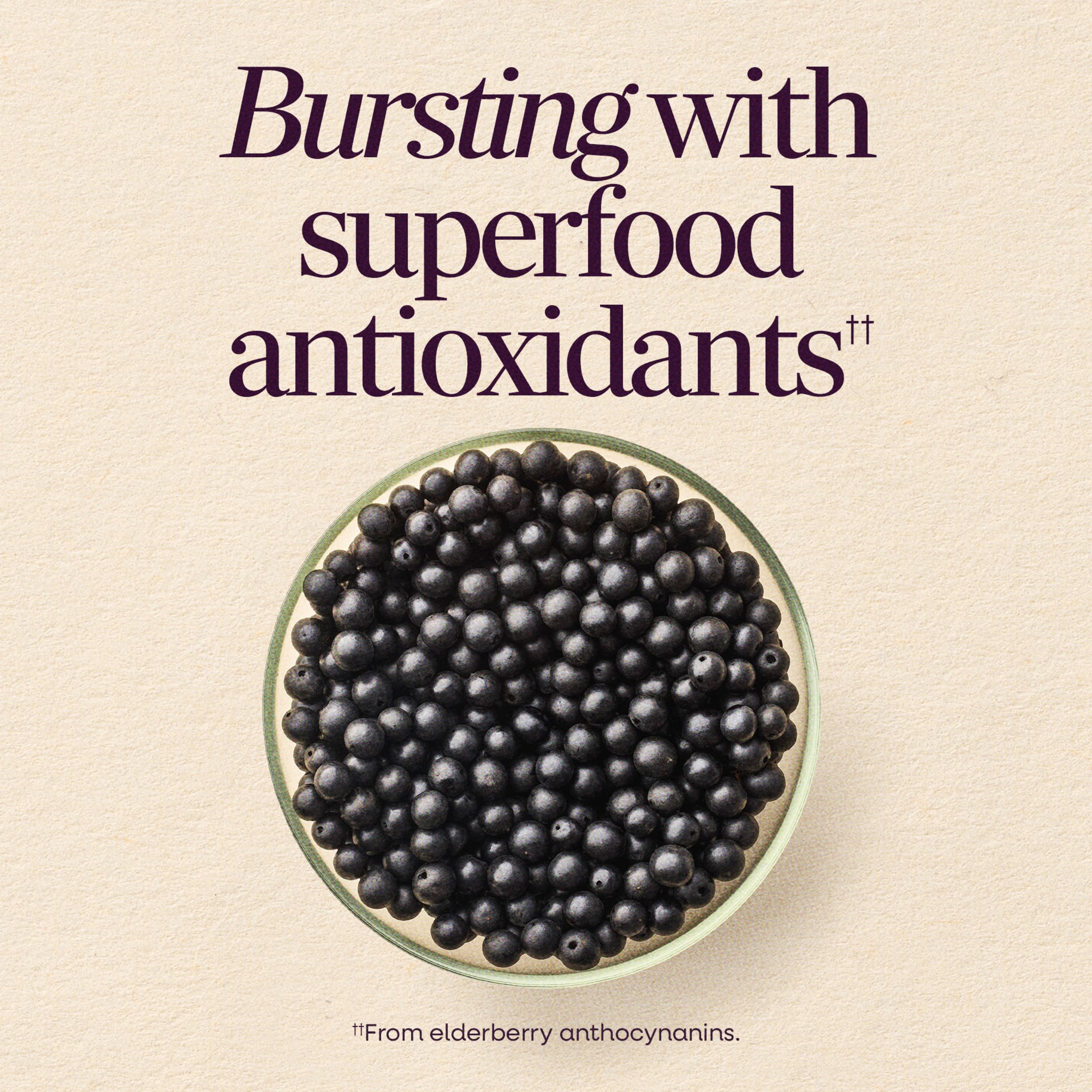 Nature's Way etiqueta con ingredientes clave vitamina C y zinc