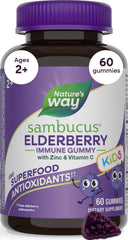 Nature's Way frasco Sambucus frontal mostrando el envase y beneficios