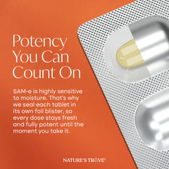 Nature's Trove etiqueta nutricional visible con información de 400 mg por caplet