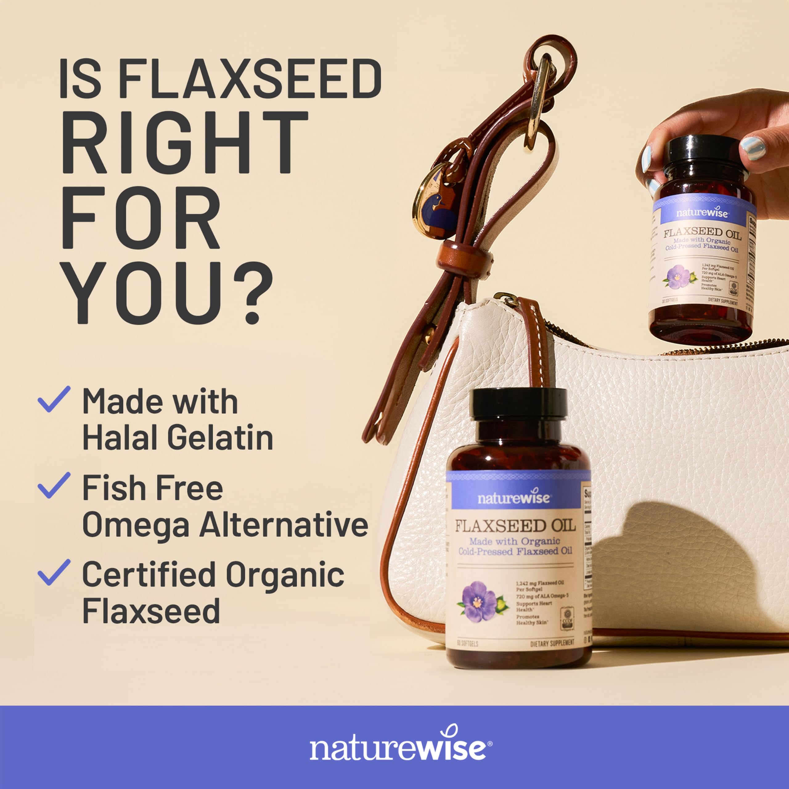 NatureWise lista de ingredientes resaltando sin aditivos