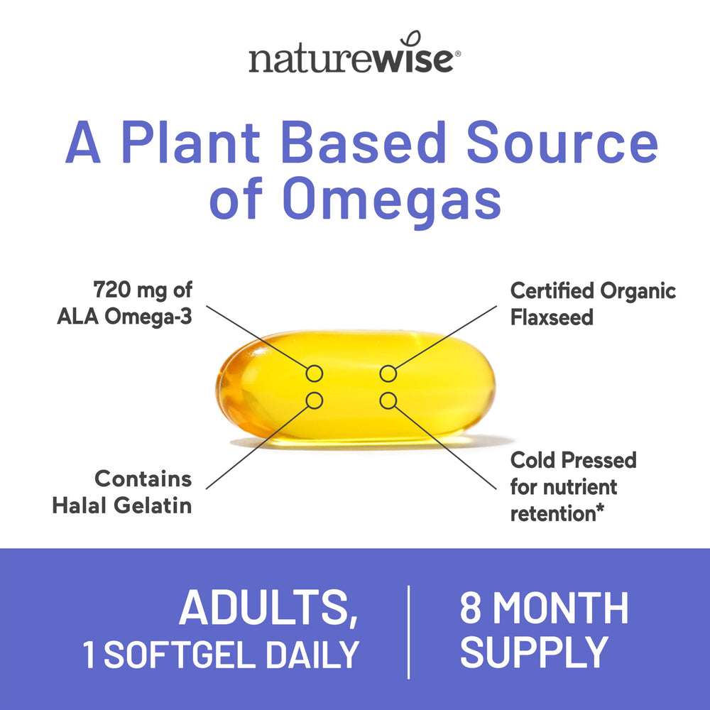 NatureWise frasco abierto con softgels para verificar cantidad