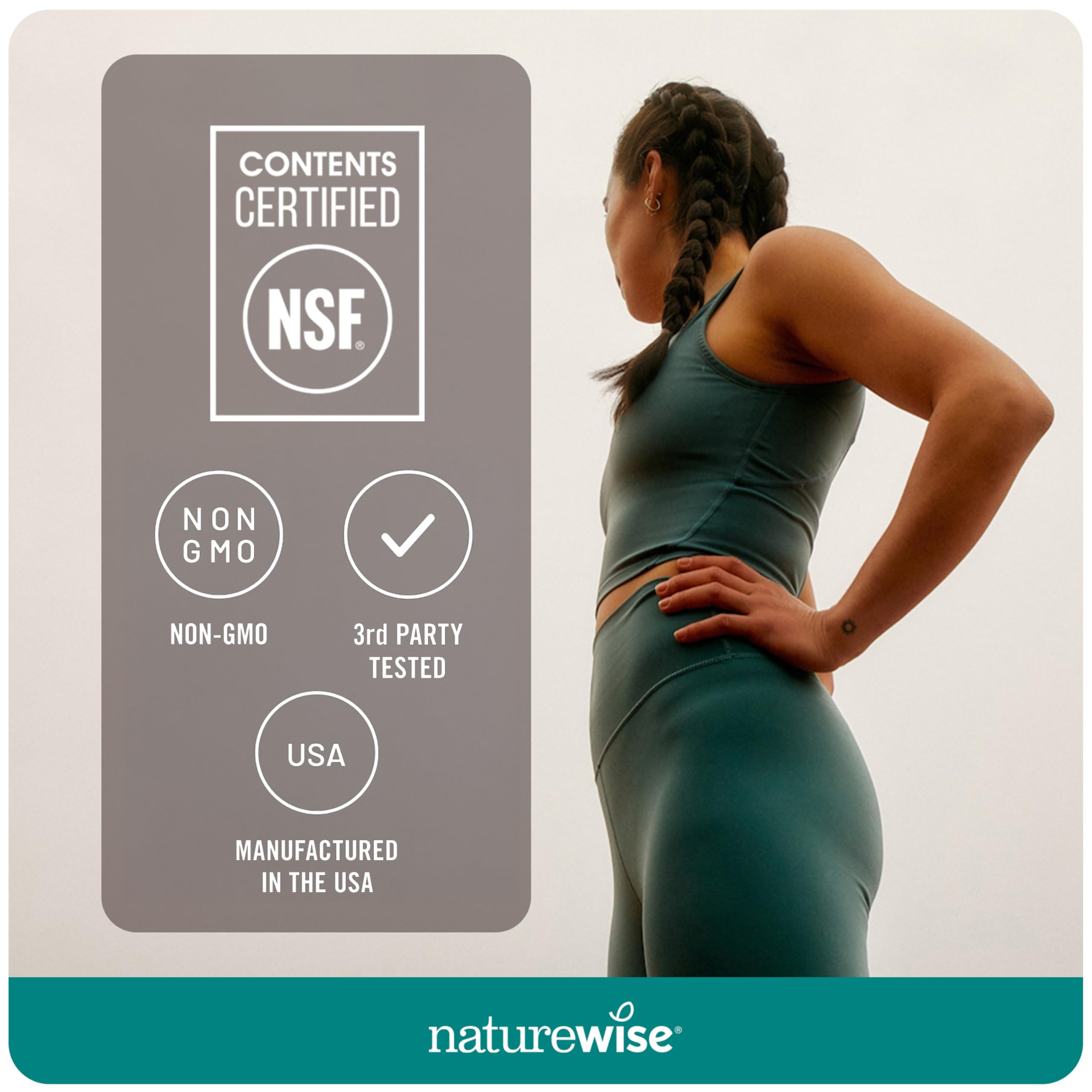 NatureWise grupo de cápsulas sobre fondo blanco para cantidad mensual