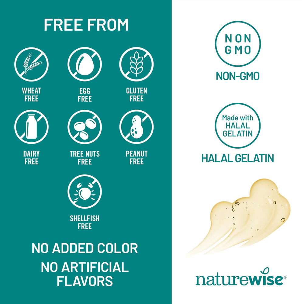 NatureWise detalle de ingredientes con EPA y DHA visibles en etiqueta
