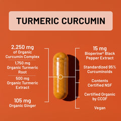 NatureWise turmeric powder texture with roots highlighting organic ingredients