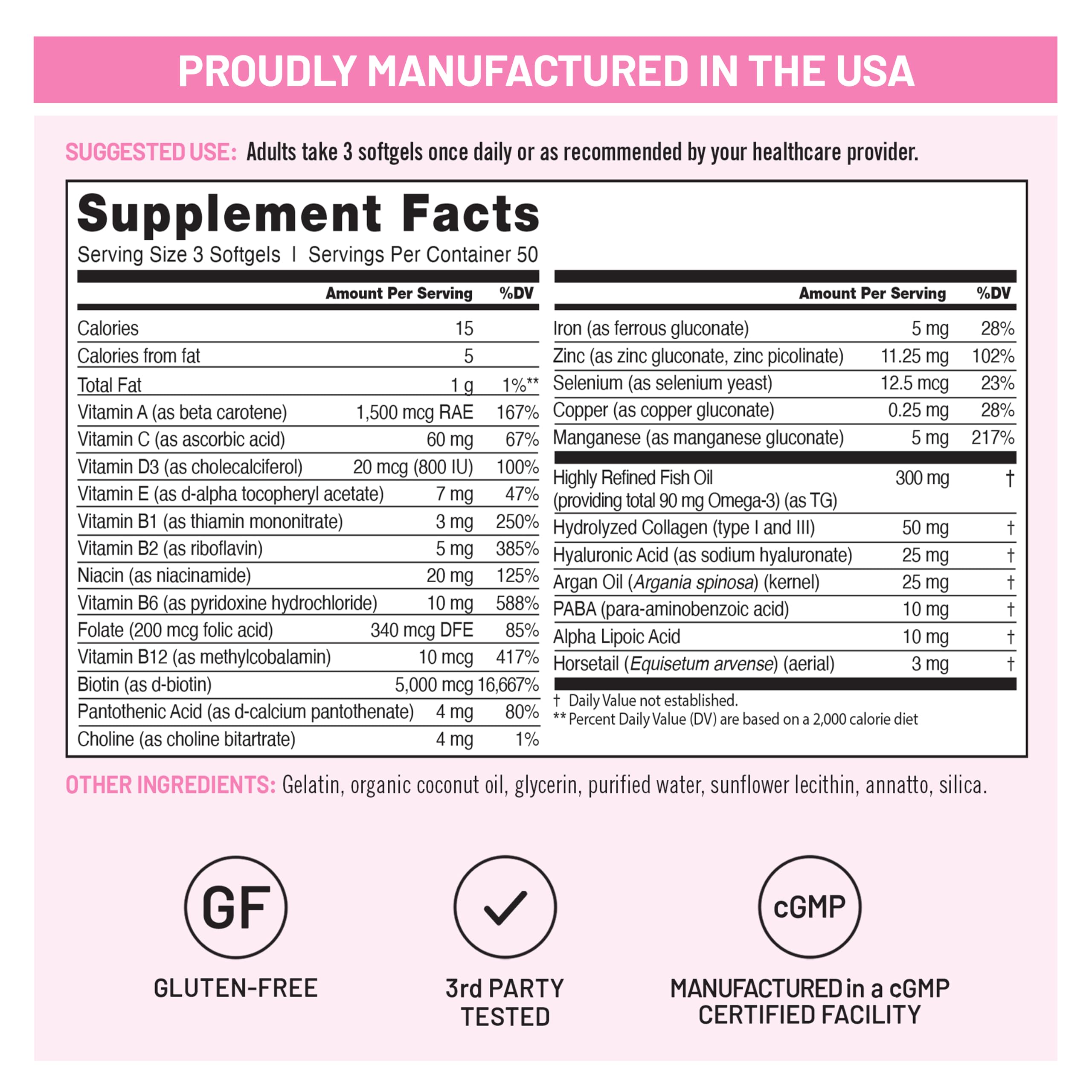 NatureWise softgels integradas en rutina diaria junto a cepillo y espejo