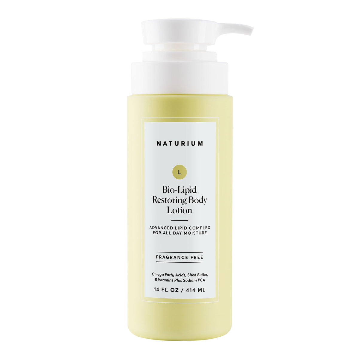 Naturium envase frontal mostrando 414 ml y diseño claro para identificar producto