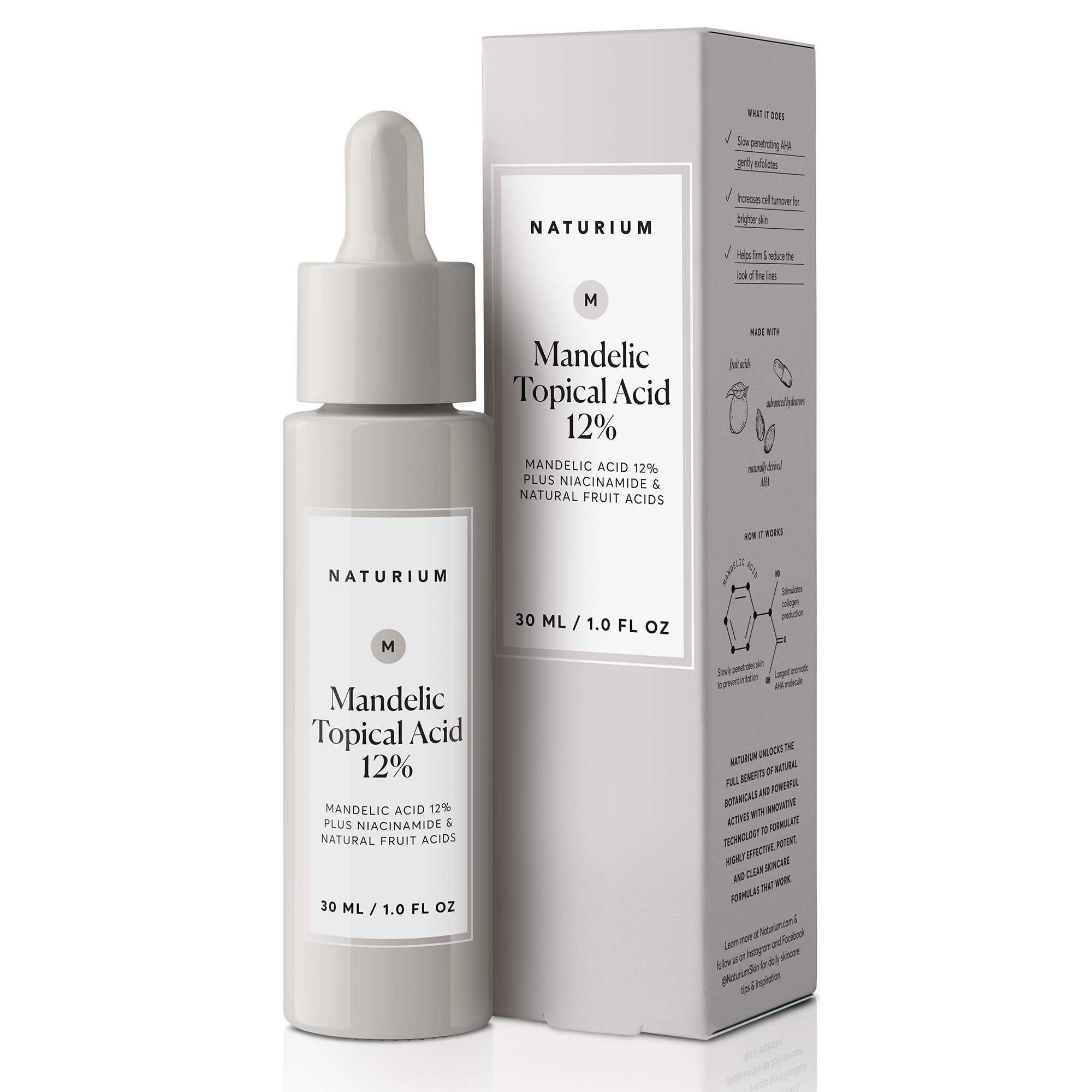Naturium frente del envase mostrando diseño y tamaño, facilita identificación del producto