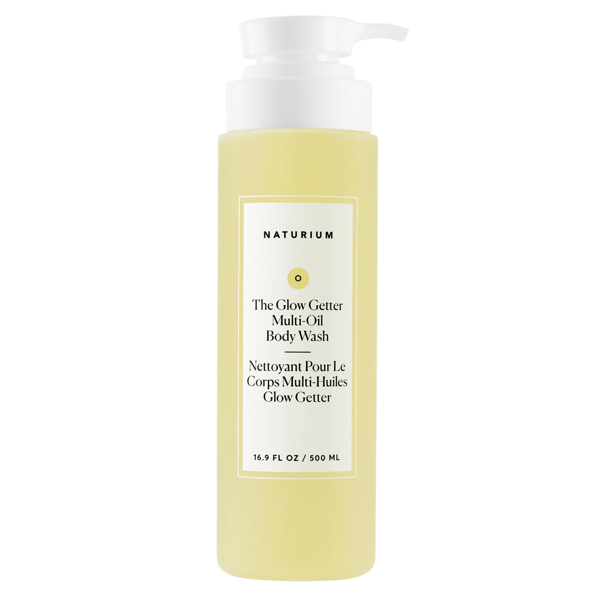 Naturium gel aceite frente mostrando envase y beneficio hidratante