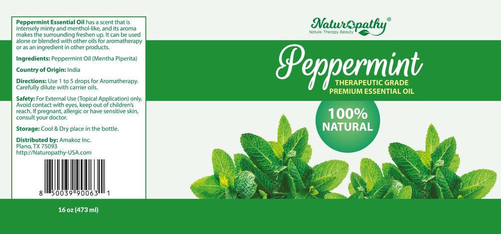 NATUROPATHY NATURE gota de aceite de menta en mano para mezcla segura