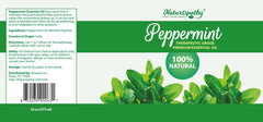 NATUROPATHY NATURE gota de aceite de menta en mano para mezcla segura