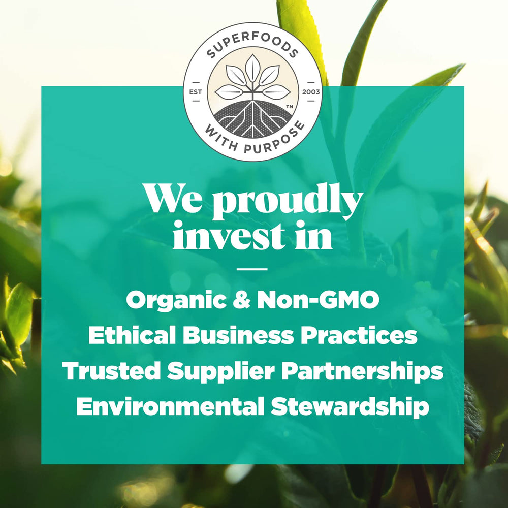 Navitas Organics etiqueta con certificaciones orgánico, kosher y sin gluten