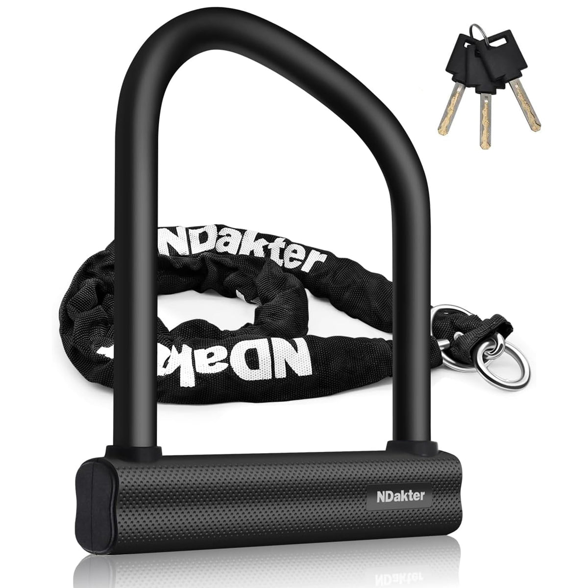 NDakter candado U frontal mostrando arco robusto para mayor protección