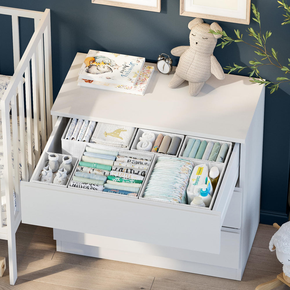 NEATERIZE cajón de cómoda organizado con divisores, acceso rápido a ropa