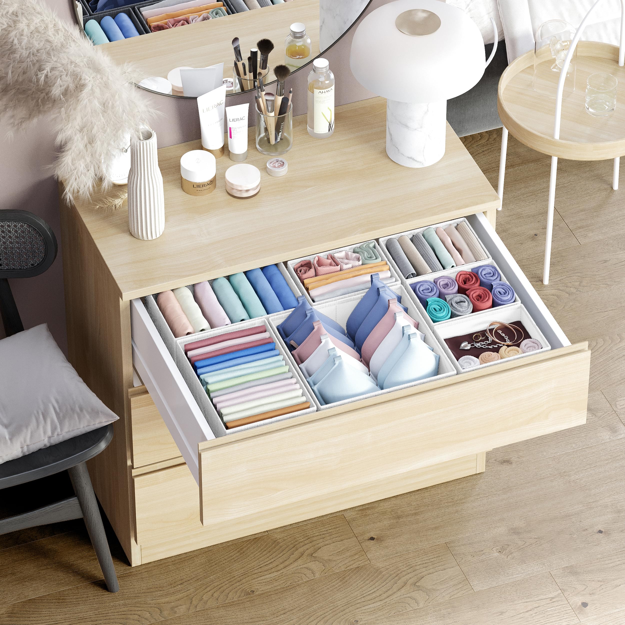 NEATERIZE organizadores en cambiador de bebé, fácil acceso a pañales y ropa