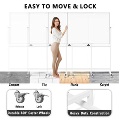 Neatsure pizarra mostrada volteada para usar la segunda cara reversible