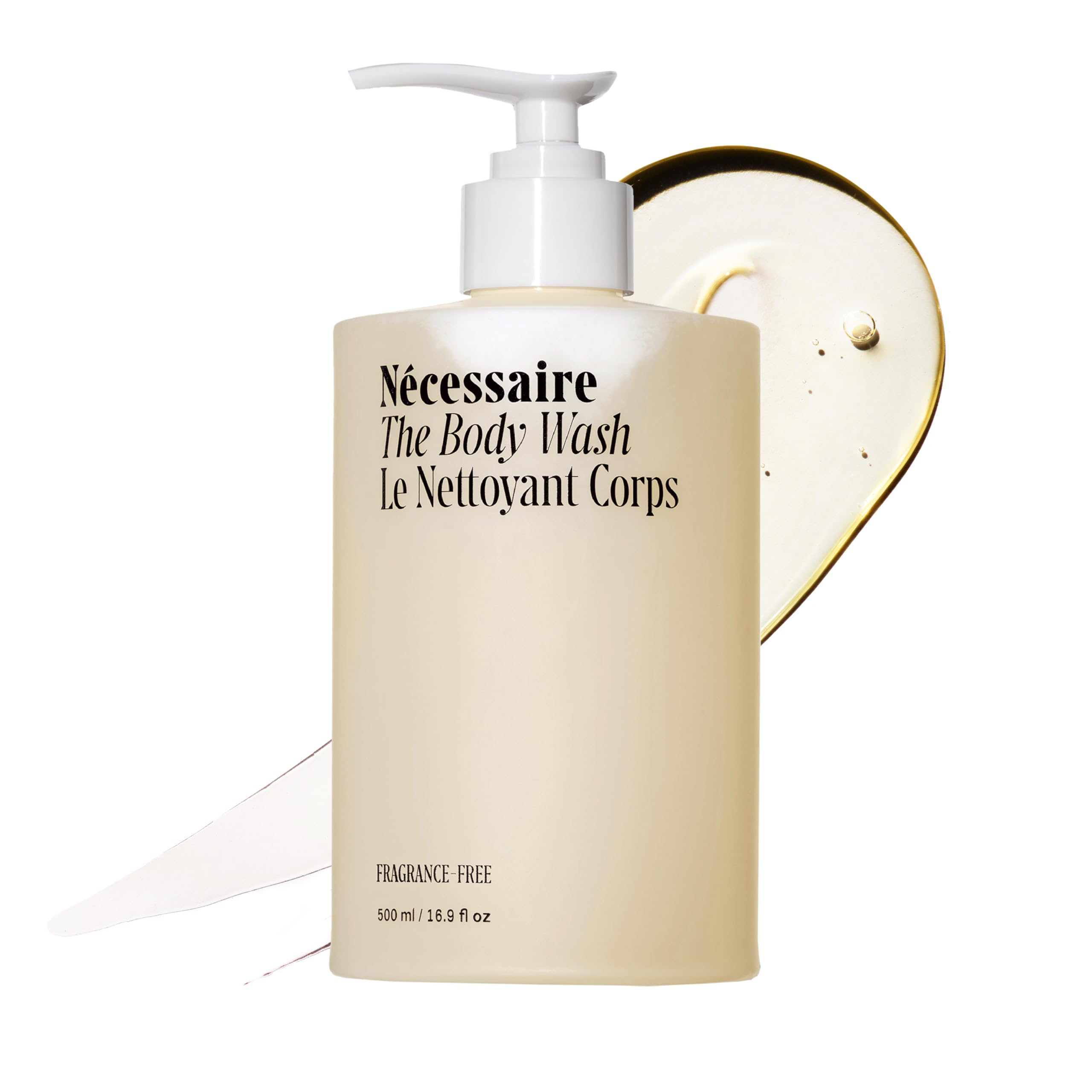 Nécessaire gel de ducha frontal mostrando envase y diseño, limpieza efectiva