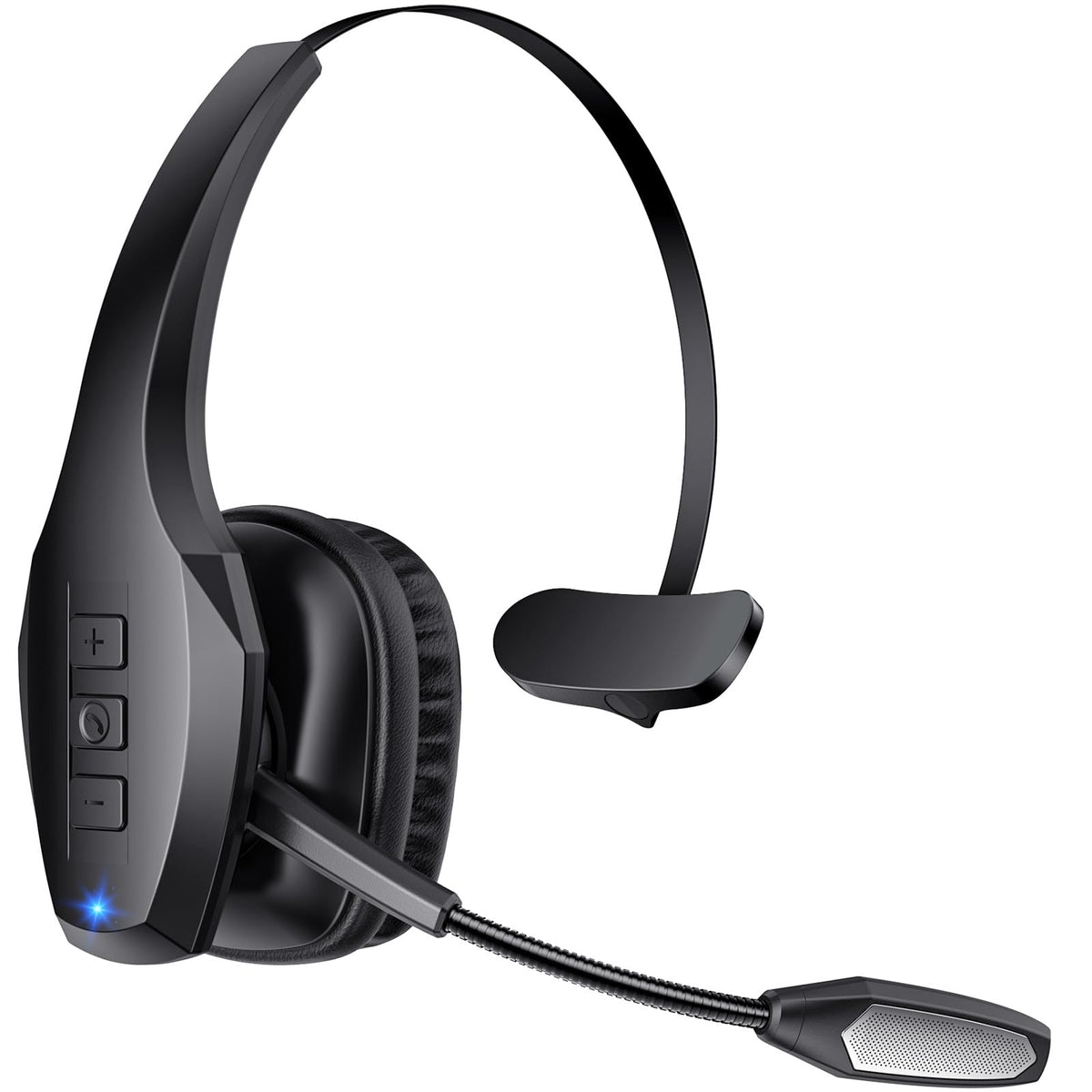 Necode vista frontal del auricular A19 mostrando su diseño cómodo y profesional