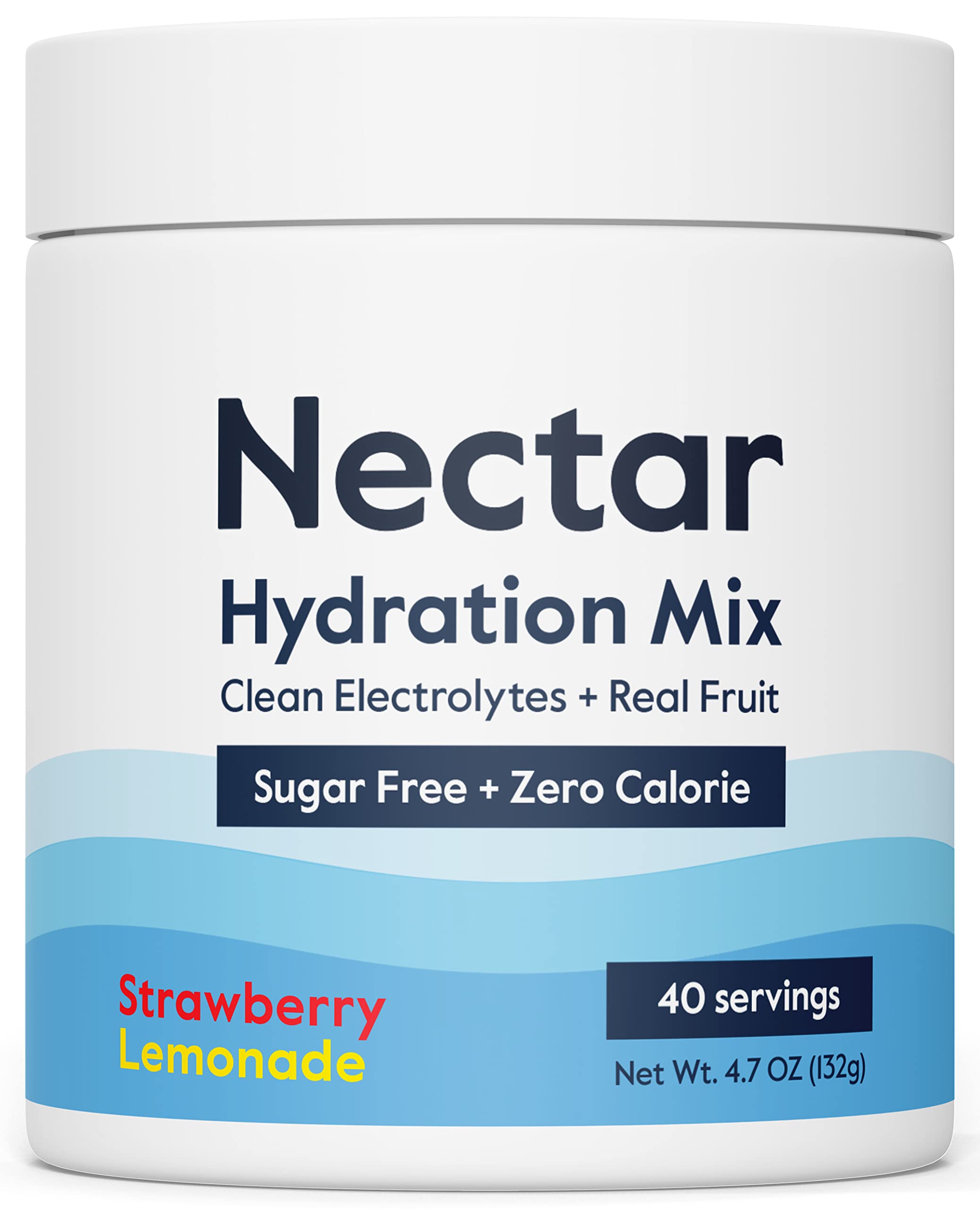 Nectar bote frontal Fresa-Limon, envase claro y beneficio hidratación rápida
