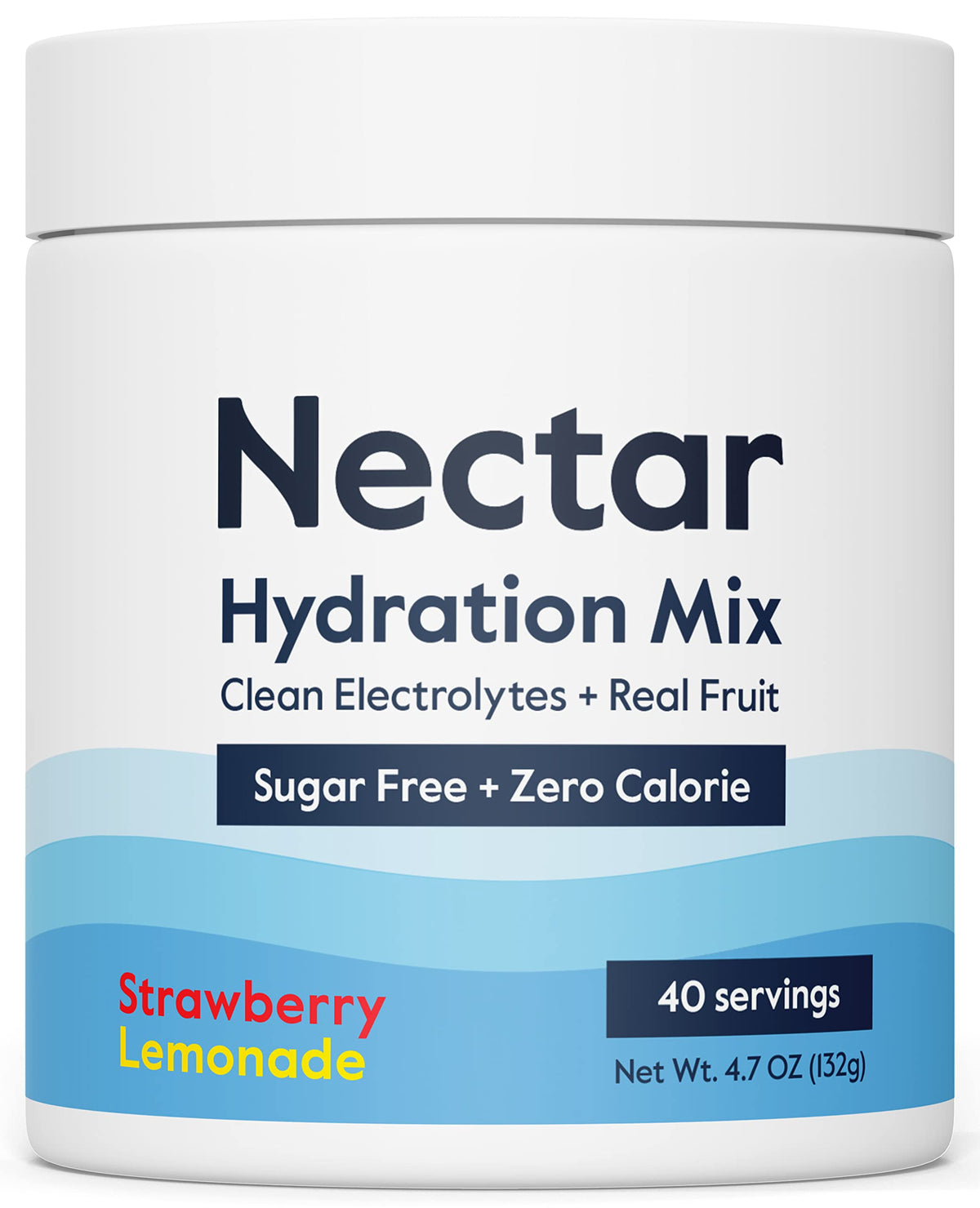 Nectar bote frontal Fresa-Limon, envase claro y beneficio hidratación rápida