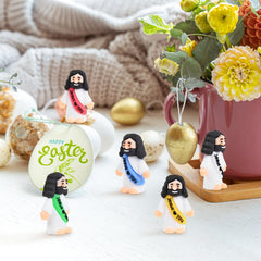 Mini figuras nedeqi usadas en escuela dominical como recompensas para niños